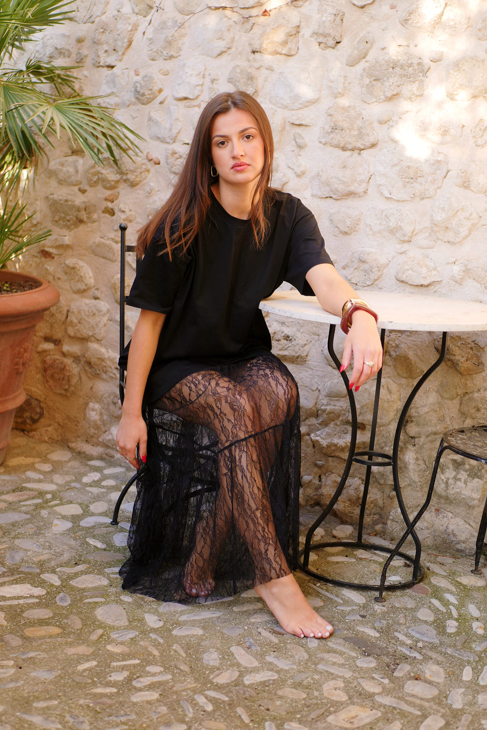 ROBE T-SHIRT LACE